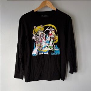 Sailor Moon Graphic Long Sleeve Tee Women’s Small 100% Cotton Y2K Anime